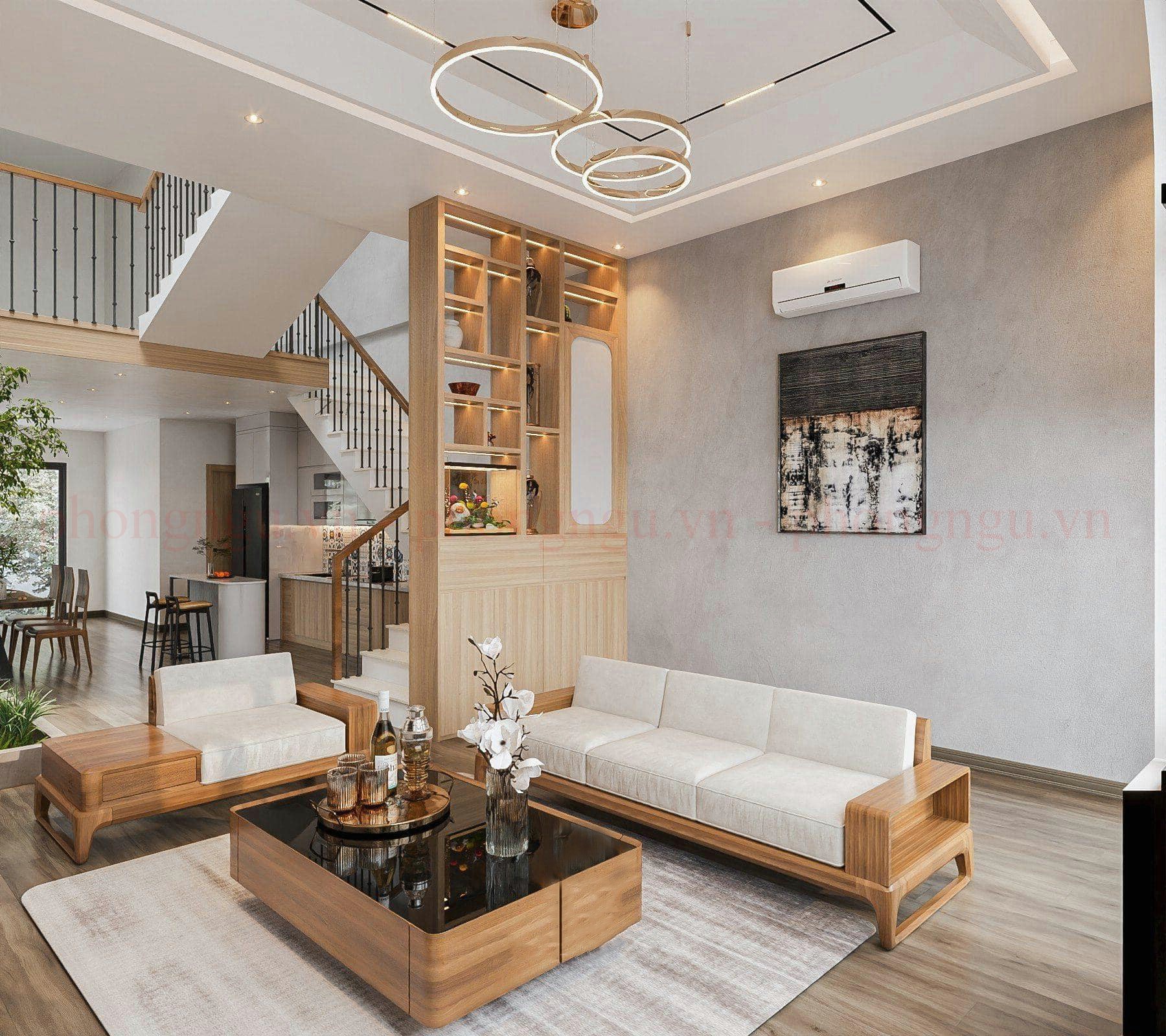 Phòng khách phong cách tối giản