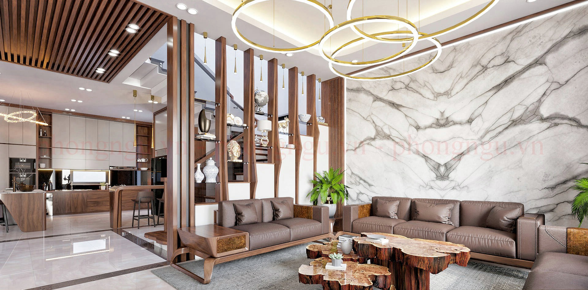 sofa gỗ chữ L hiện đại